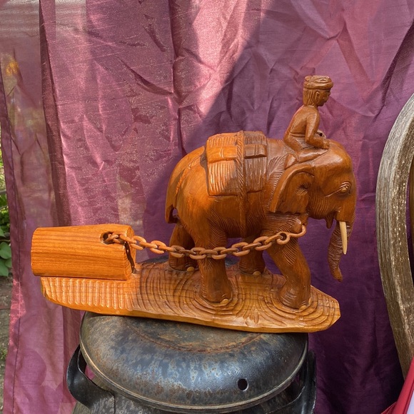 🤗380-You Are Tenacious ❤️ Vintage Handcrafted Thai Elephant - Picture 2 of 12